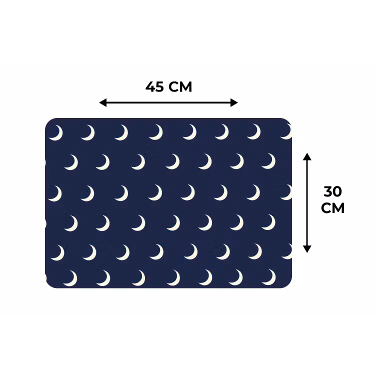 Placemat - 6 stuks - Patroon - Manen - Blauw — 3
