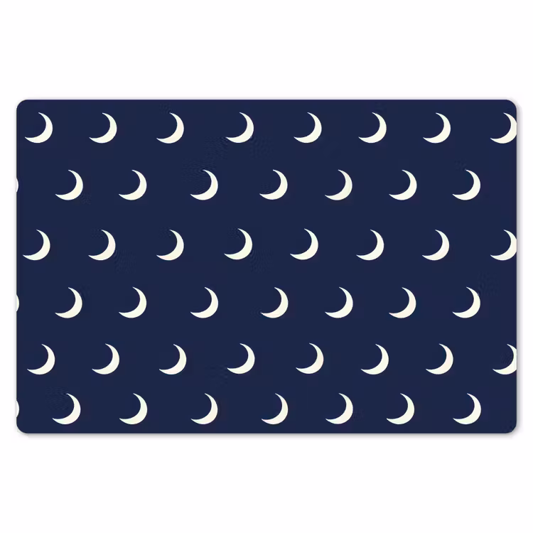 Placemat - 6 stuks - Patroon - Manen - Blauw — 7
