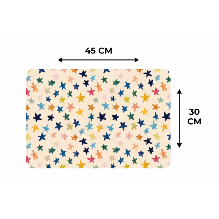 Placemat - 6 stuks - Patroon - Sterren - Kleurrijk — 3