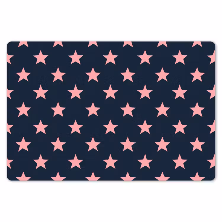 Placemat - 6 stuks - Patroon - Sterren - Roze — 7