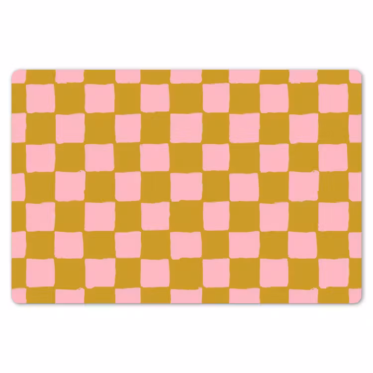 Placemat - 6 stuks - Patroon - Vierkant - Roze — 7