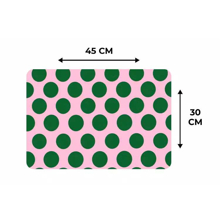 Placemat - 6 stuks - Polkadots - Patroon - Groen — 3