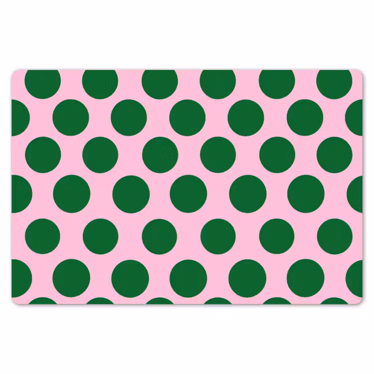 Placemat - 6 stuks - Polkadots - Patroon - Groen — 7