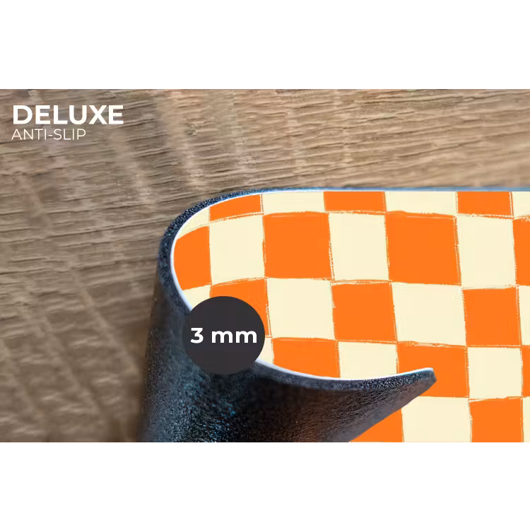 Placemat - 6 stuks - Schaak - Patroon - Oranje — 4