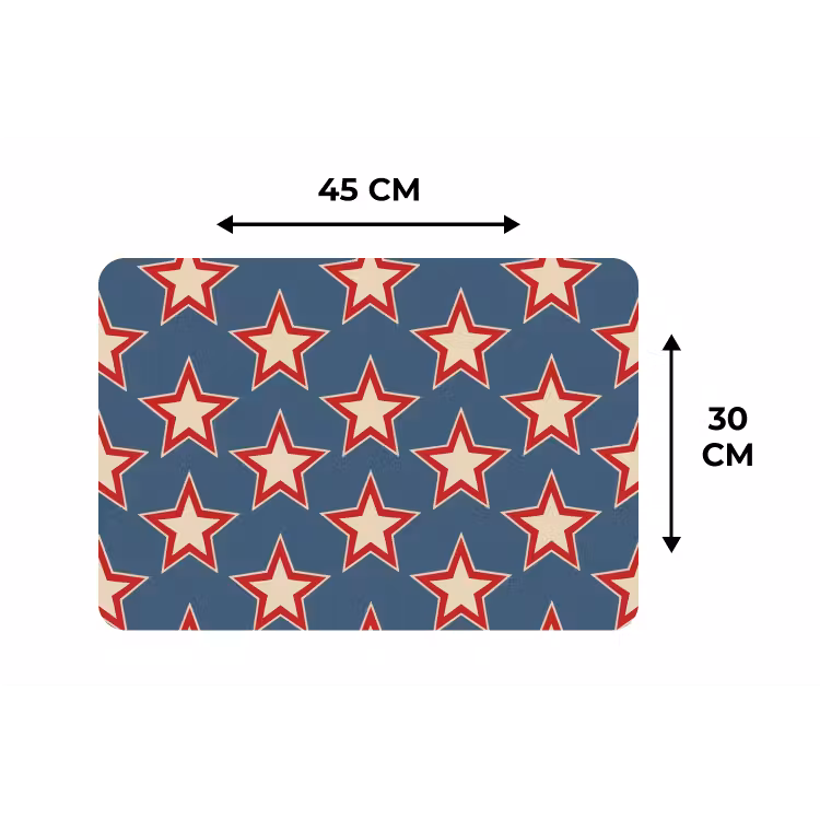 Placemat - 6 stuks - Ster - Klassiek - Blauw — 3