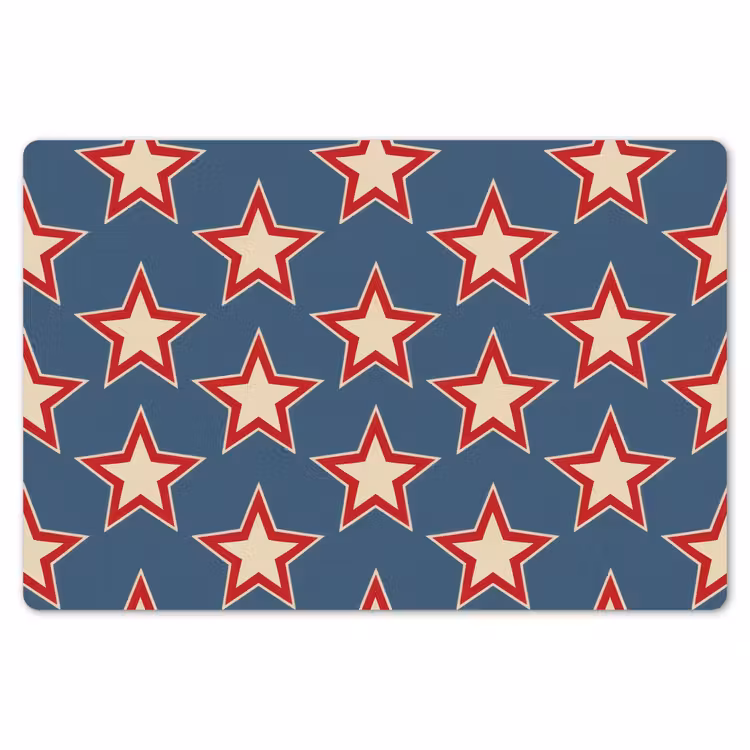 Placemat - 6 stuks - Ster - Klassiek - Blauw — 7
