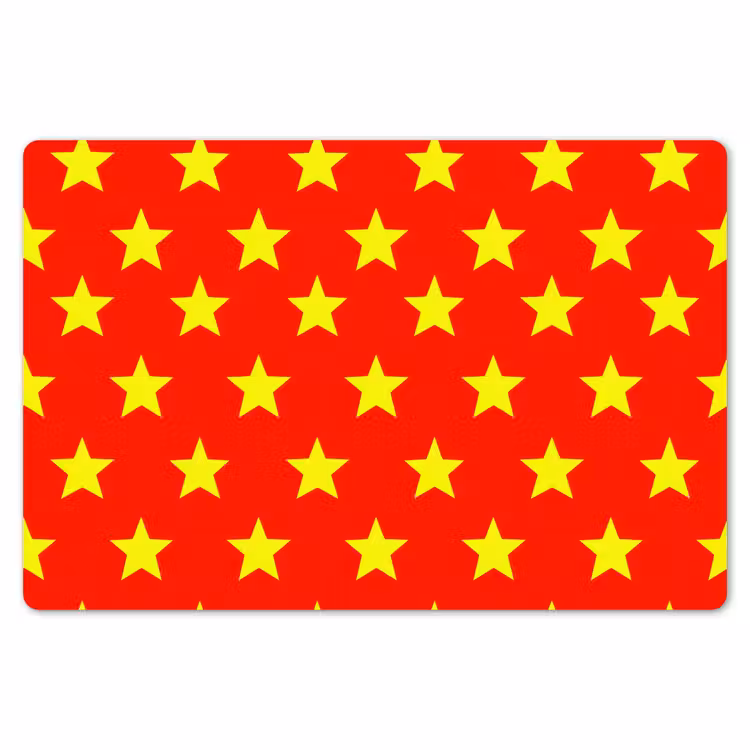 Placemat - 6 stuks - Ster - Patroon - Geel — 7