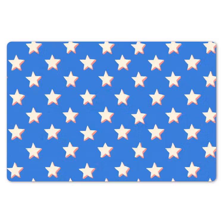Placemat - 6 stuks - Sterren - Patroon - Blauw — 7