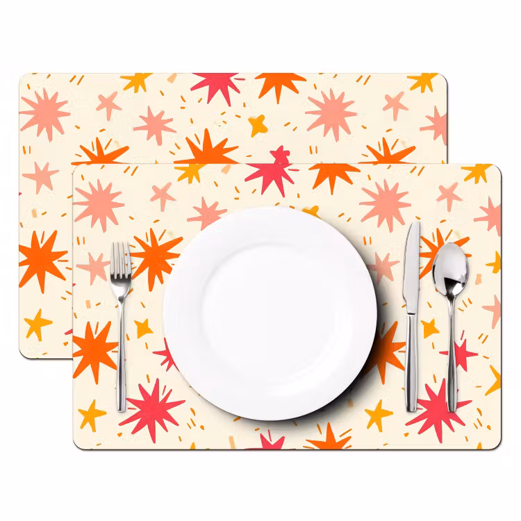 Placemat - 6 stuks - Sterren - Speels - Kleurrijk — 2