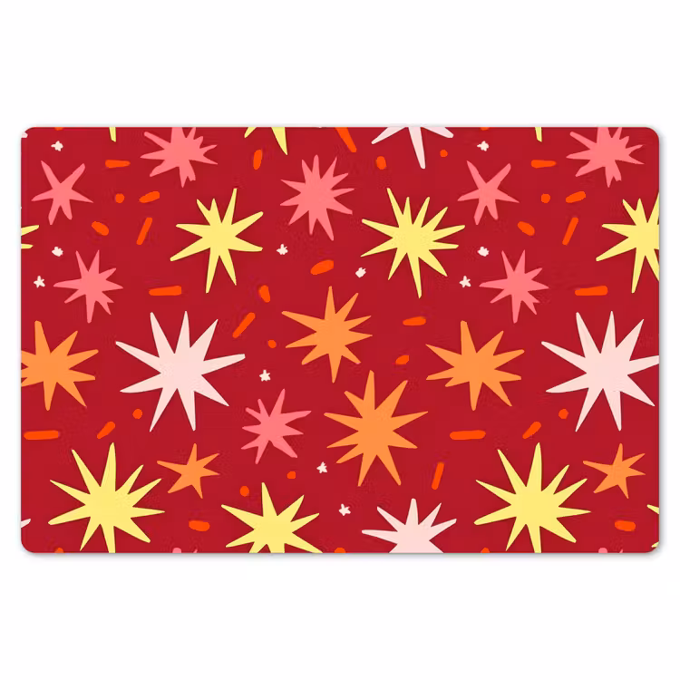 Placemat - 6 stuks - Sterren - Speels - Rood — 7