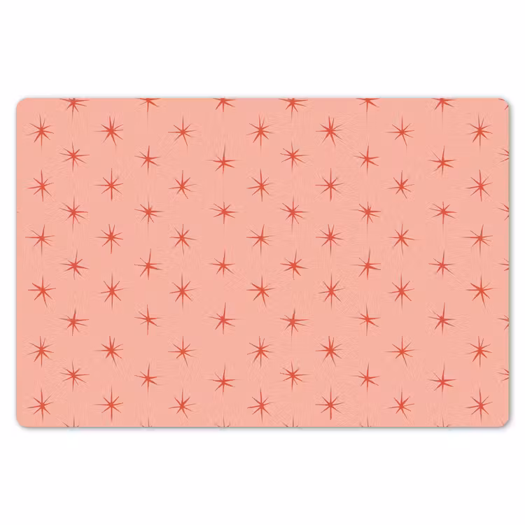 Placemat - 6 stuks - Sterretjes - Patroon - Oranje — 7