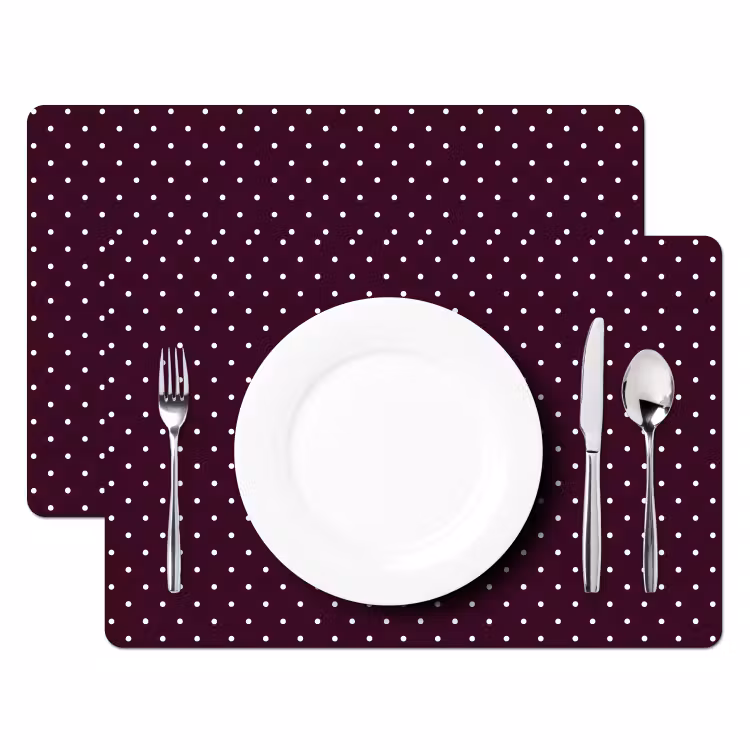 Placemat - 6 stuks - Stippen - Modern - Paars — 2