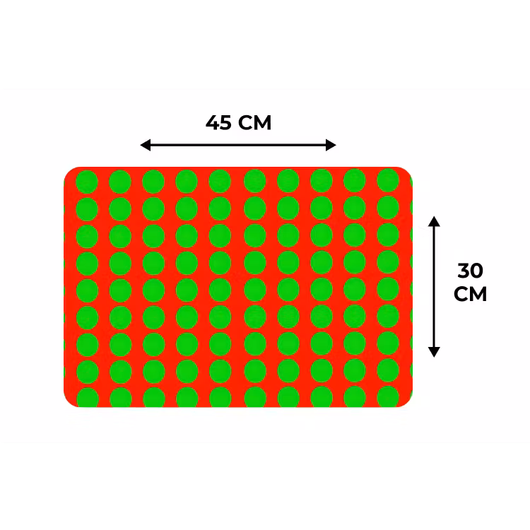 Placemat - 6 stuks - Stippen - Patroon - Groen — 3