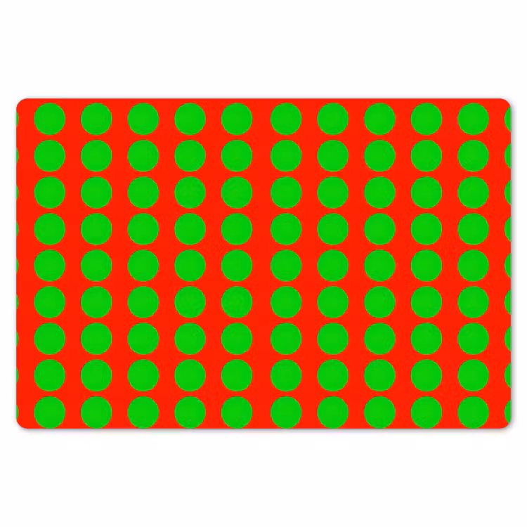Placemat - 6 stuks - Stippen - Patroon - Groen — 7