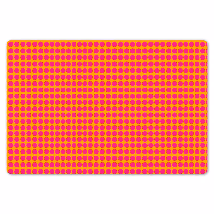 Placemat - 6 stuks - Stippen - Patroon - Oranje — 7