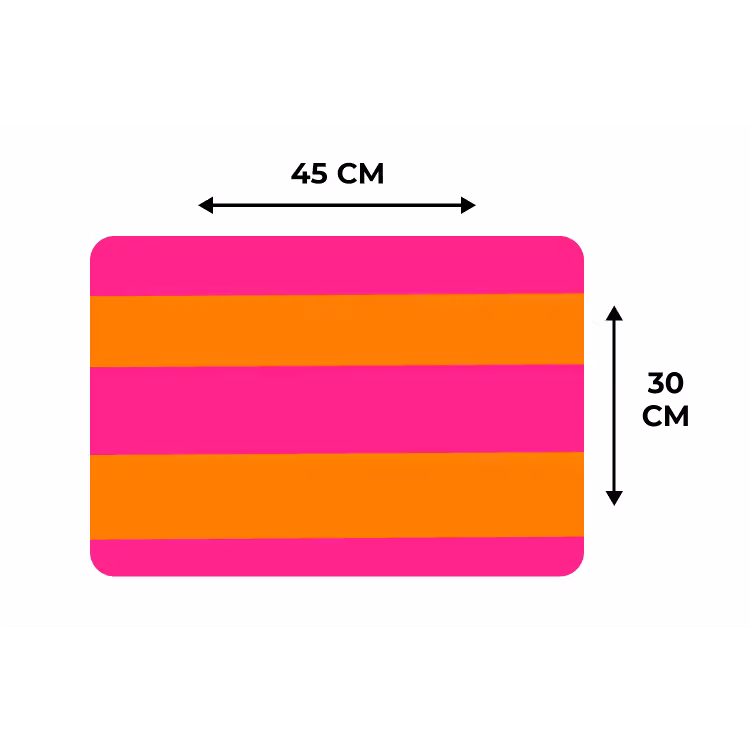 Placemat - 6 stuks - Strepen - Horizontaal - Roze — 3