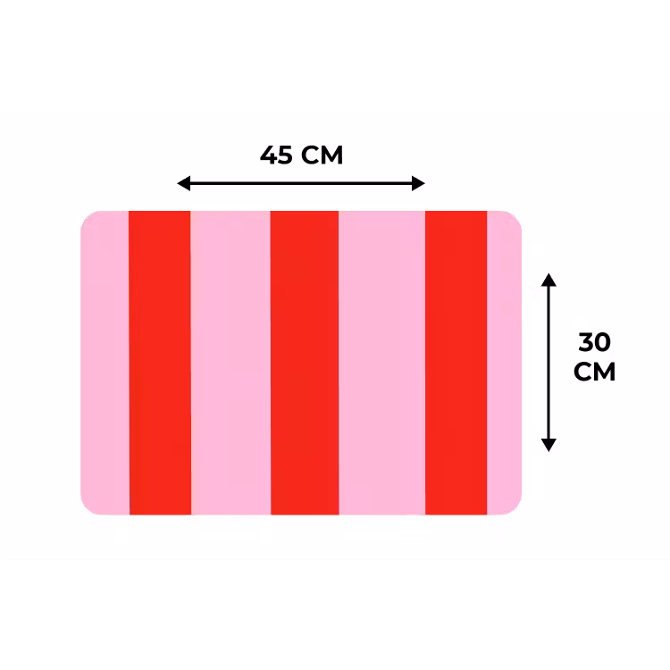 Placemat - 6 stuks - Strepen - Klassiek - Roze — 3