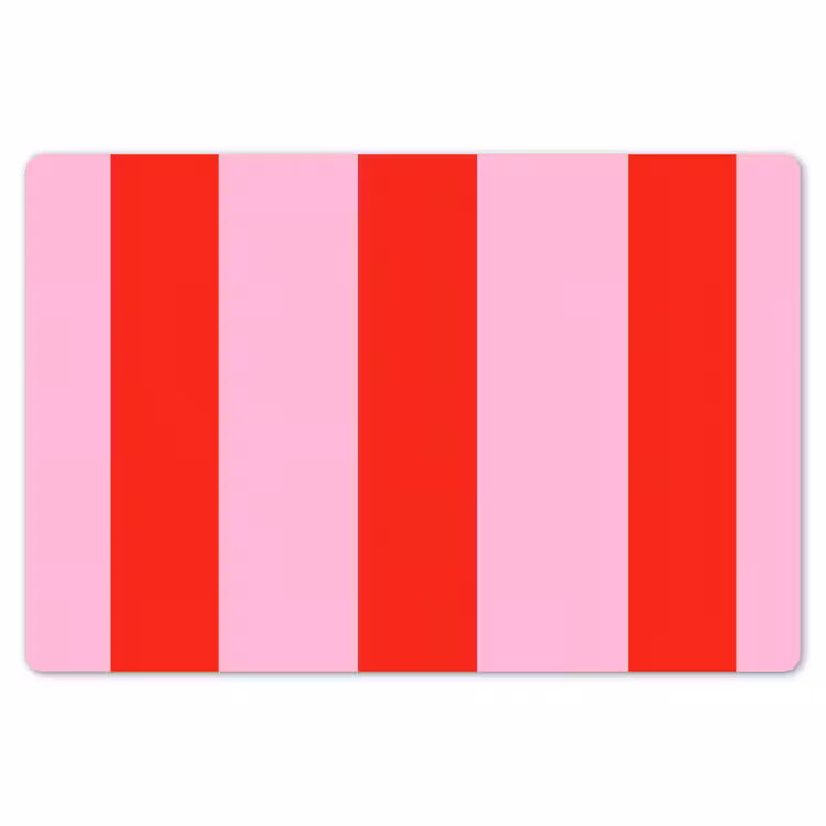Placemat - 6 stuks - Strepen - Klassiek - Roze — 7