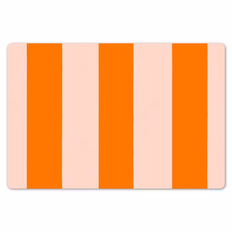 Placemat - 6 stuks - Strepen - Modern - Oranje — 7