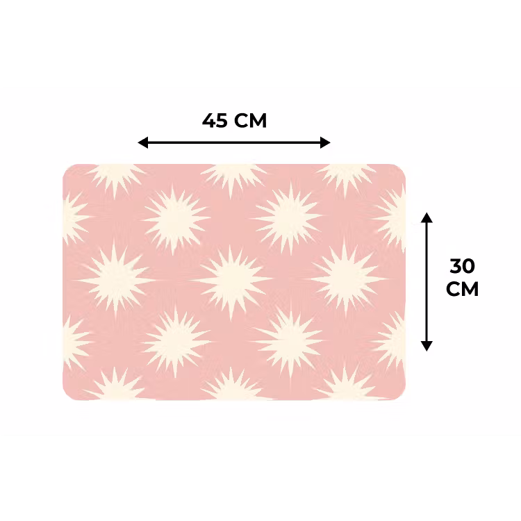 Placemat - 6 stuks - Zonnen - Patroon - Roze — 3