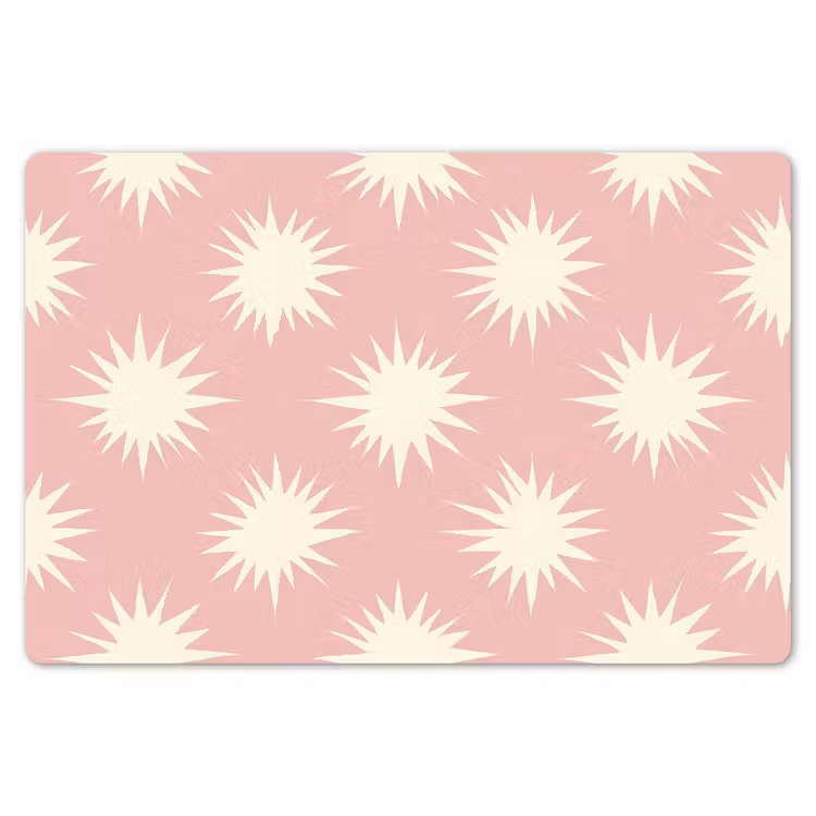 Placemat - 6 stuks - Zonnen - Patroon - Roze — 7