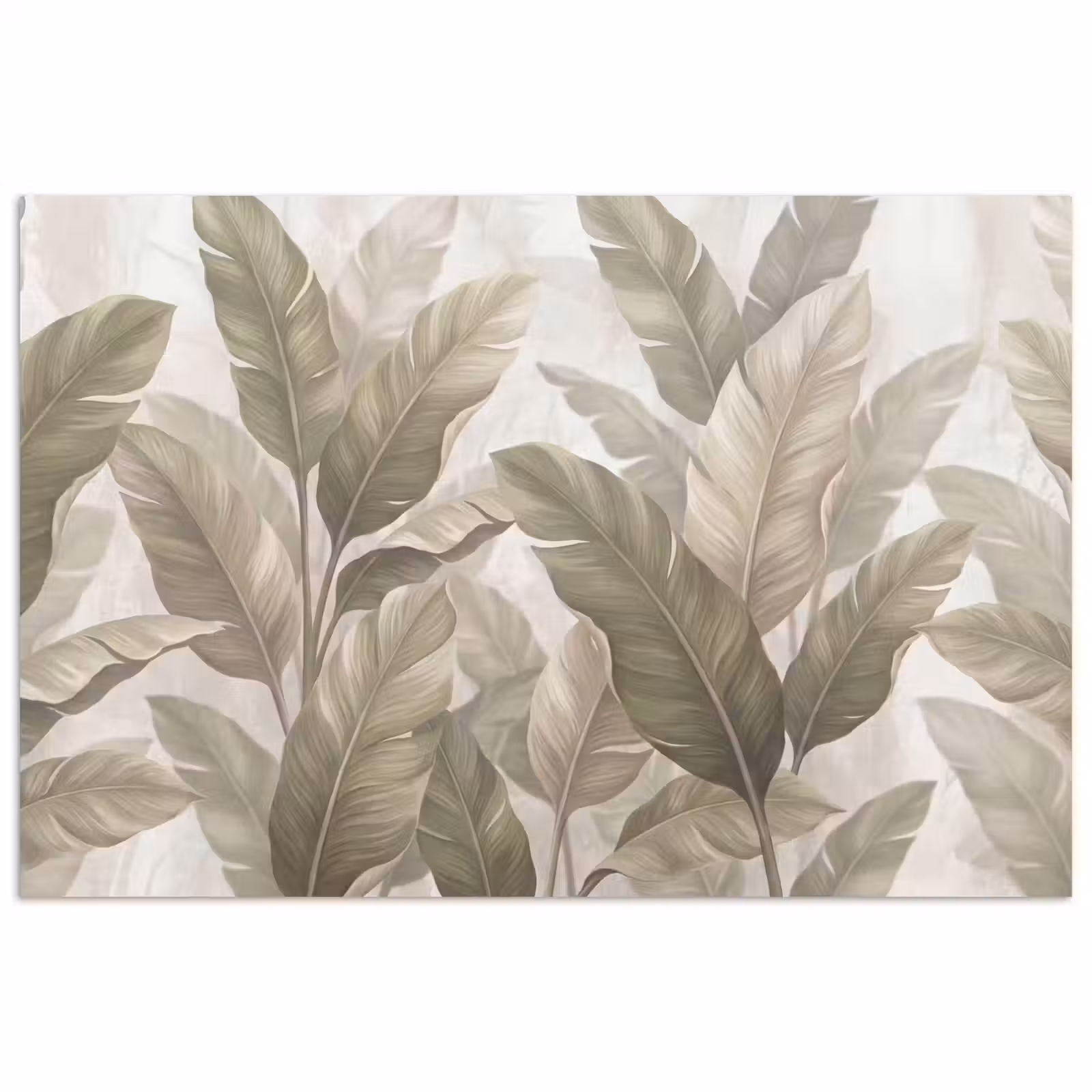 Poster - Bladeren - Tropisch - Natuur - Abstract - Beige — 1