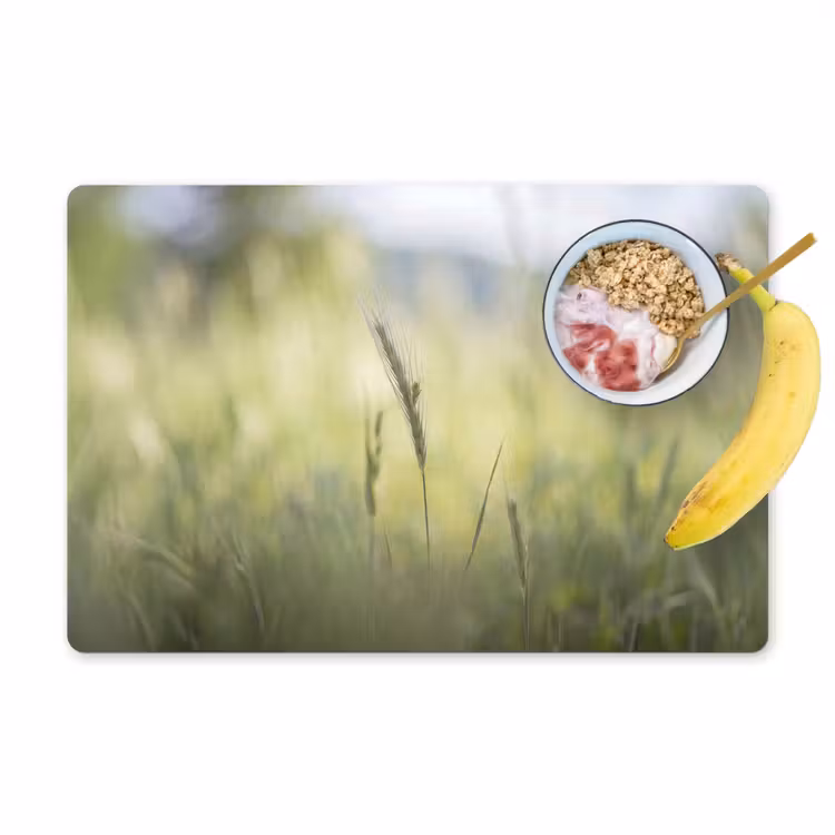Placemat - 6 stuks - Graan - Aar - Natuur - Groen - Detail — 1