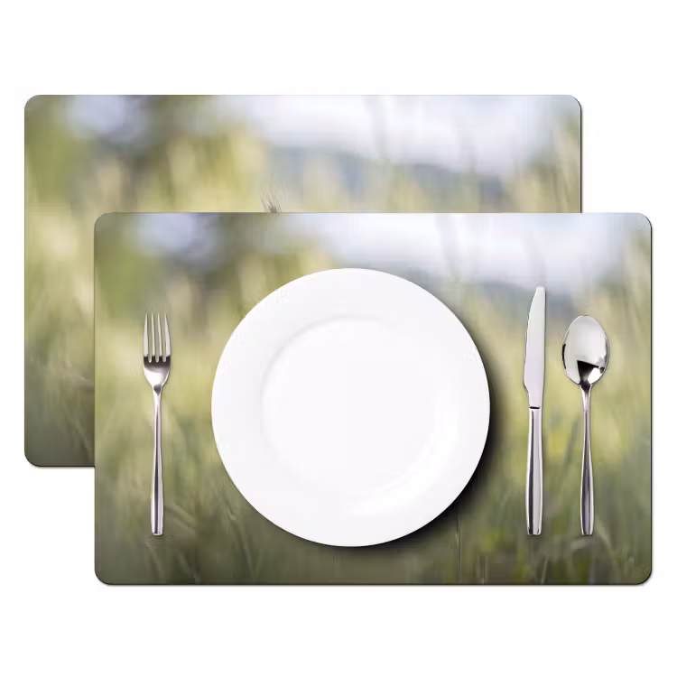 Placemat - 6 stuks - Graan - Aar - Natuur - Groen - Detail — 2