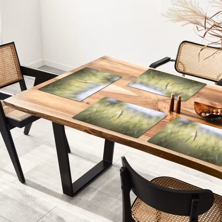 Placemat - 6 stuks - Graan - Aar - Natuur - Groen - Detail — 5