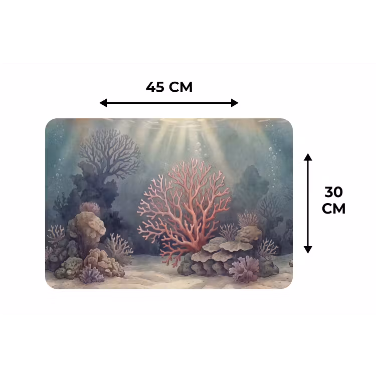 Placemat - 6 stuks - Koraal - Onderwater - Natuur - Roze — 3