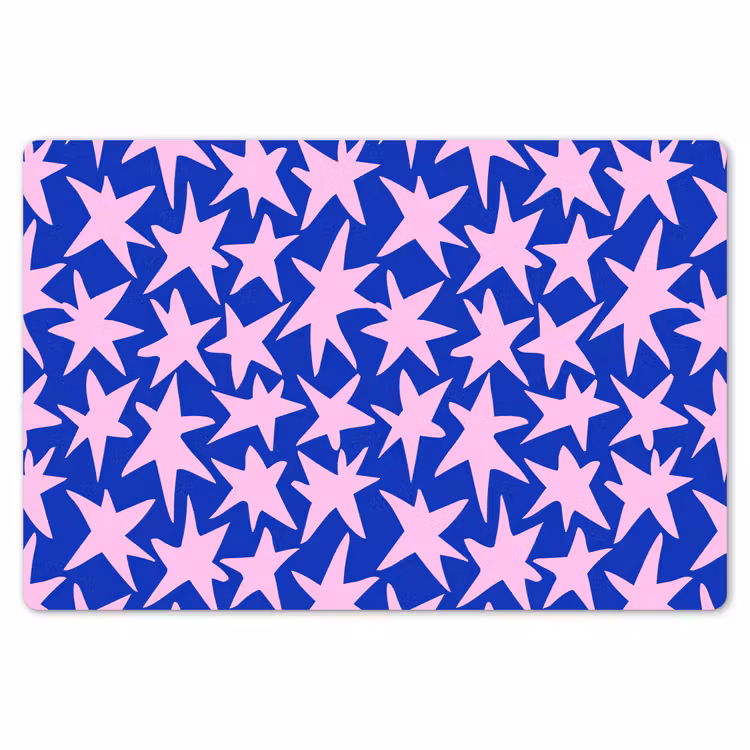 Placemat - 6 stuks - Modern - Sterren - Blauw — 7