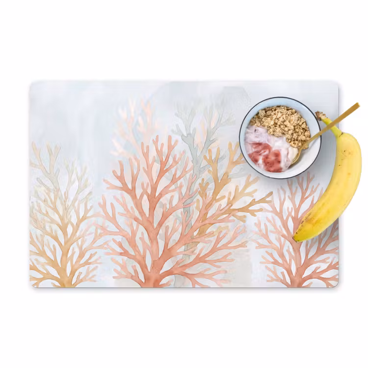 Placemat - 6 stuks - Natuur - Abstract - Aquarel - Organisch - Warm — 1