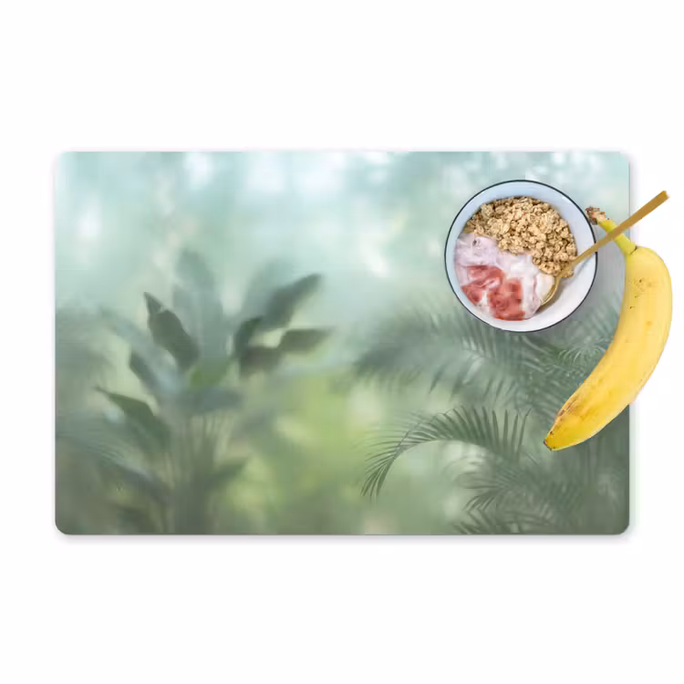 Placemat - 6 stuks - Natuur - Vervaagd - Groen - Abstract - Modern — 1