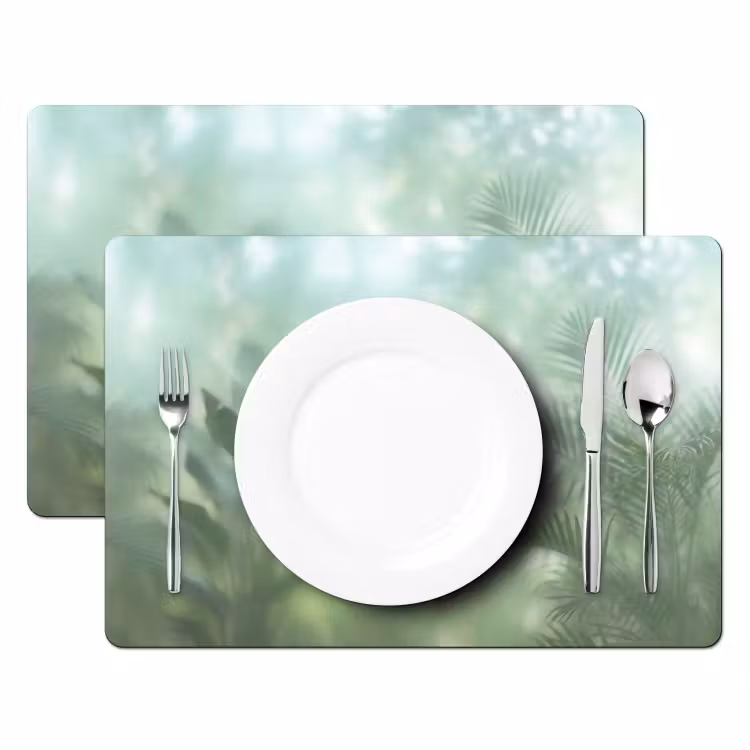 Placemat - 6 stuks - Natuur - Vervaagd - Groen - Abstract - Modern — 2