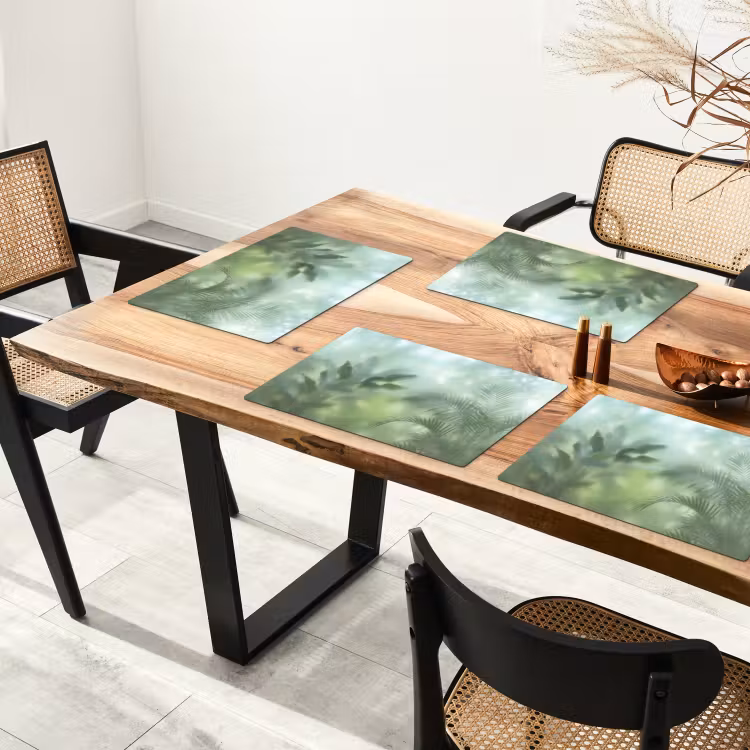 Placemat - 6 stuks - Natuur - Vervaagd - Groen - Abstract - Modern — 5