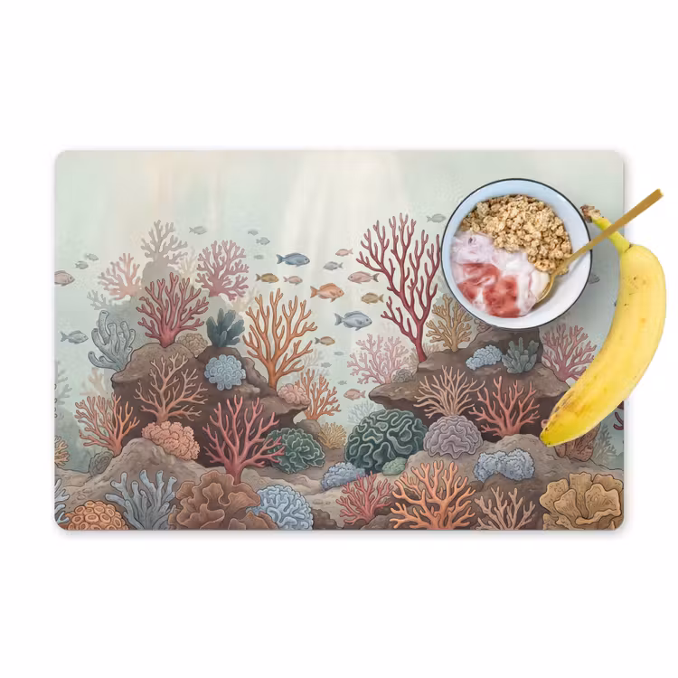 Placemat - 6 stuks - Onderwater - Koraal - Vis - Natuur — 1