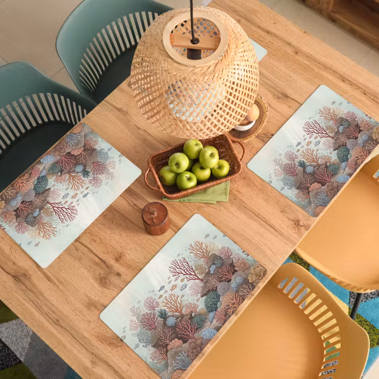 Placemat - 6 stuks - Onderwater - Koraal - Vis - Natuur — 6