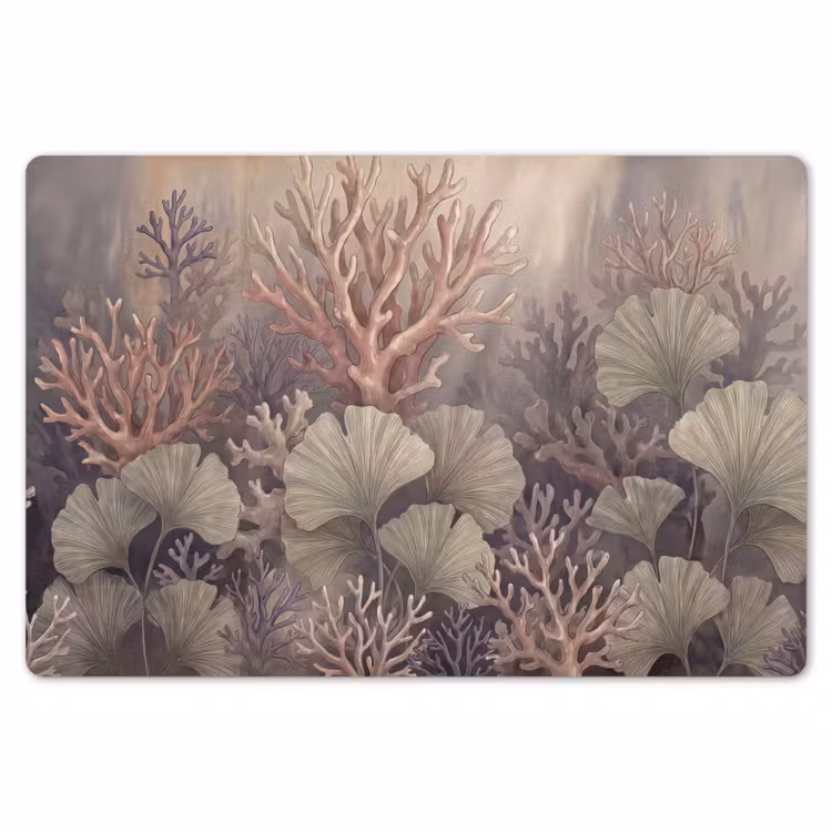Placemat - 6 stuks - Plant - Bladeren - Zee - Illustratie - Groen — 7