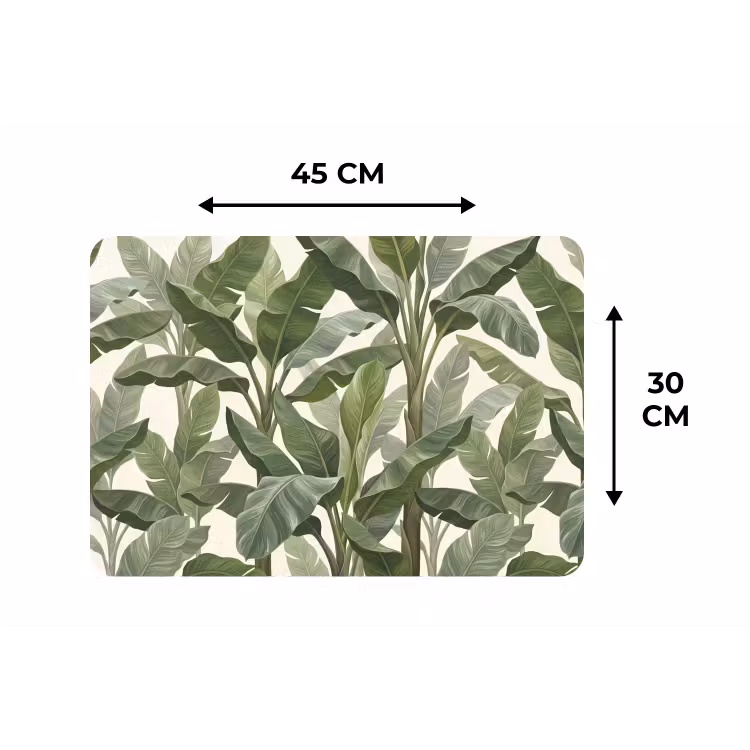 Placemat - 6 stuks - Planten - Bladeren - Tropisch - Groen — 3
