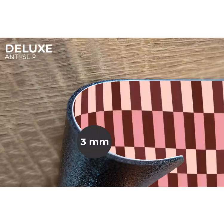Placemat - 6 stuks - Roze - Rood - Blokjes — 4