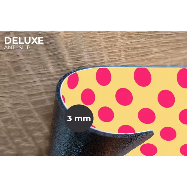 Placemat - 6 stuks - Roze - Stippen - Geel — 4