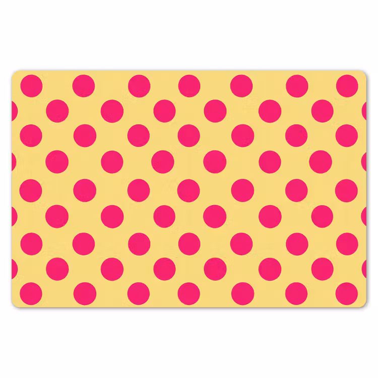 Placemat - 6 stuks - Roze - Stippen - Geel — 7