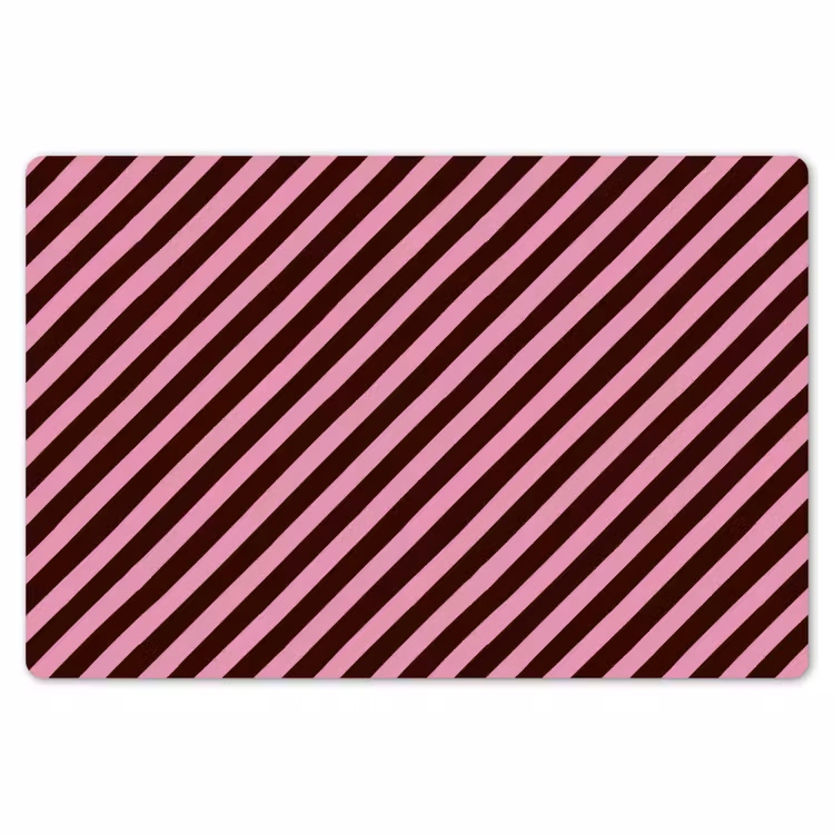 Placemat - 6 stuks - Strepen - Roze - Bruin — 7