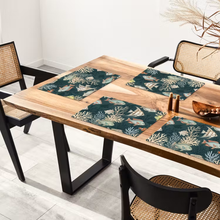 Placemat - 6 stuks - Vis - Koraal - Onderwater - Illustratie — 5
