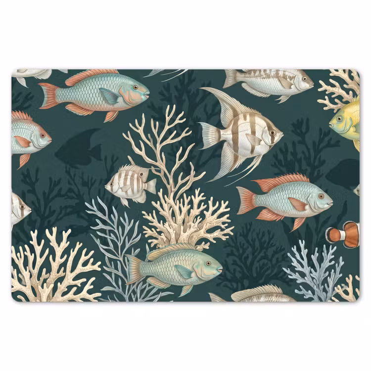 Placemat - 6 stuks - Vis - Koraal - Onderwater - Illustratie — 7