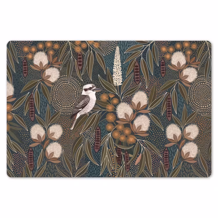 Placemat - 6 stuks - Vogel - Bladeren - Natuur - Illustratie - Groen — 7