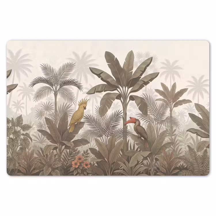 Placemat - 6 stuks - Vogel - Jungle - Tropisch - Illustratie - Groen — 7