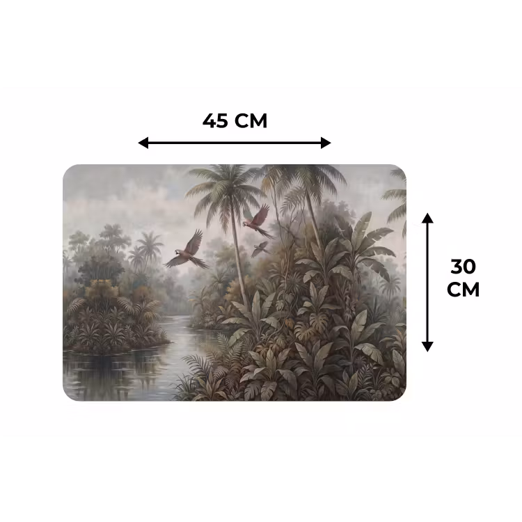 Placemat - 6 stuks - Vogel - Vliegend - Tropisch - Landschap - Klassiek — 3