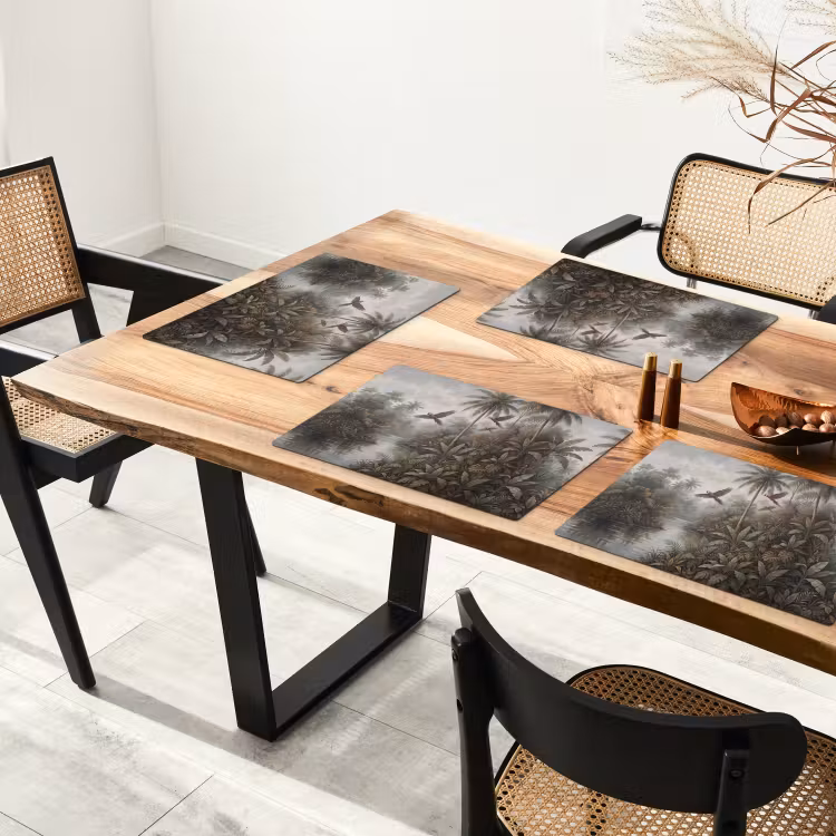 Placemat - 6 stuks - Vogel - Vliegend - Tropisch - Landschap - Klassiek — 5