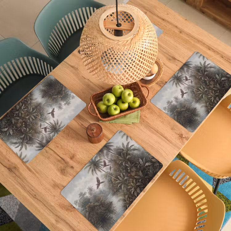 Placemat - 6 stuks - Vogel - Vliegend - Tropisch - Landschap - Klassiek — 6